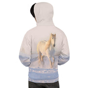 Snowy White Horse Unisex Hoodie